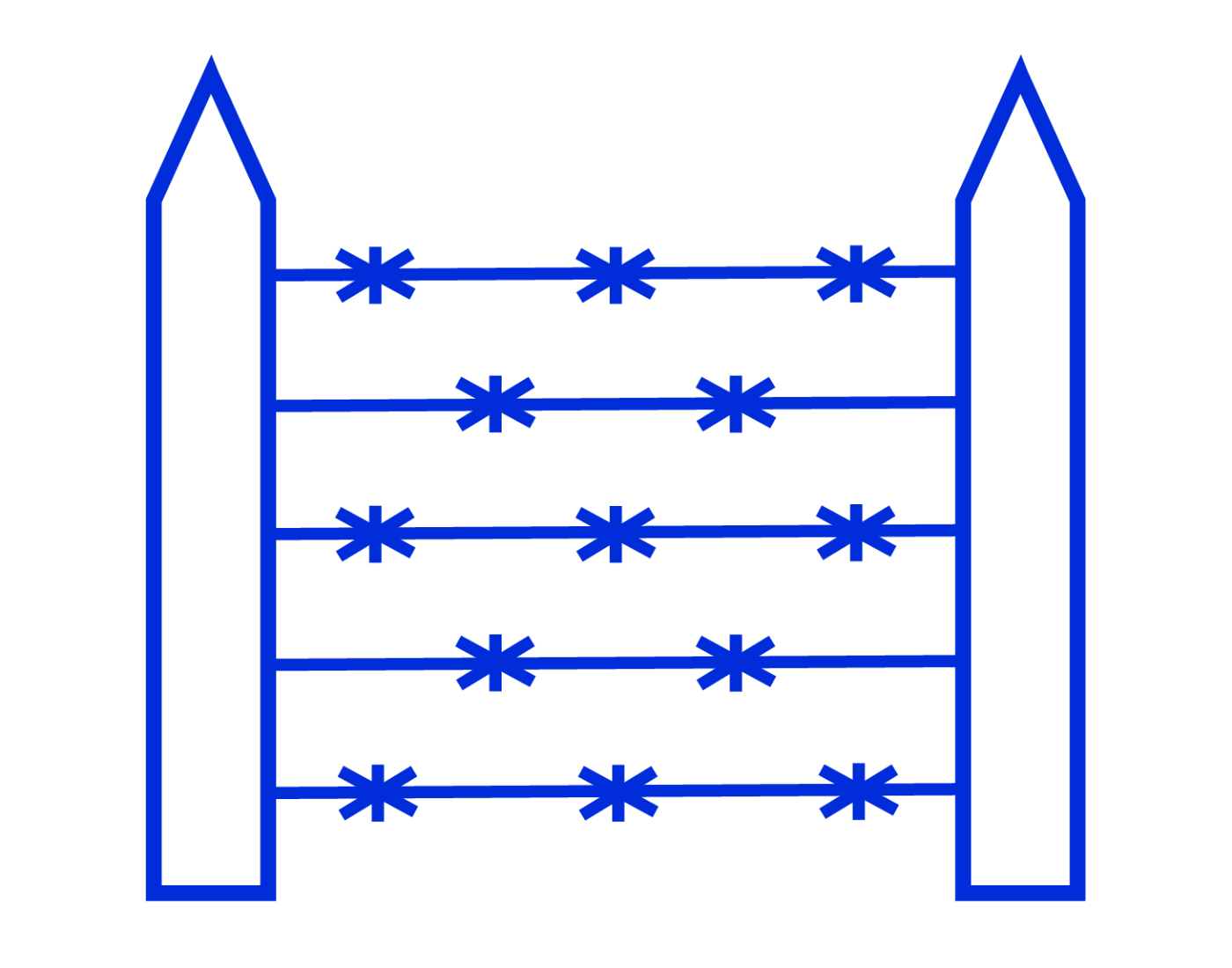 7ft Steel Fence with barbed wire 7ft Steel Fence with barbed wire